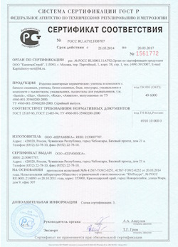 15.02.2025 Юбилейный - Изделия санитарные керамические